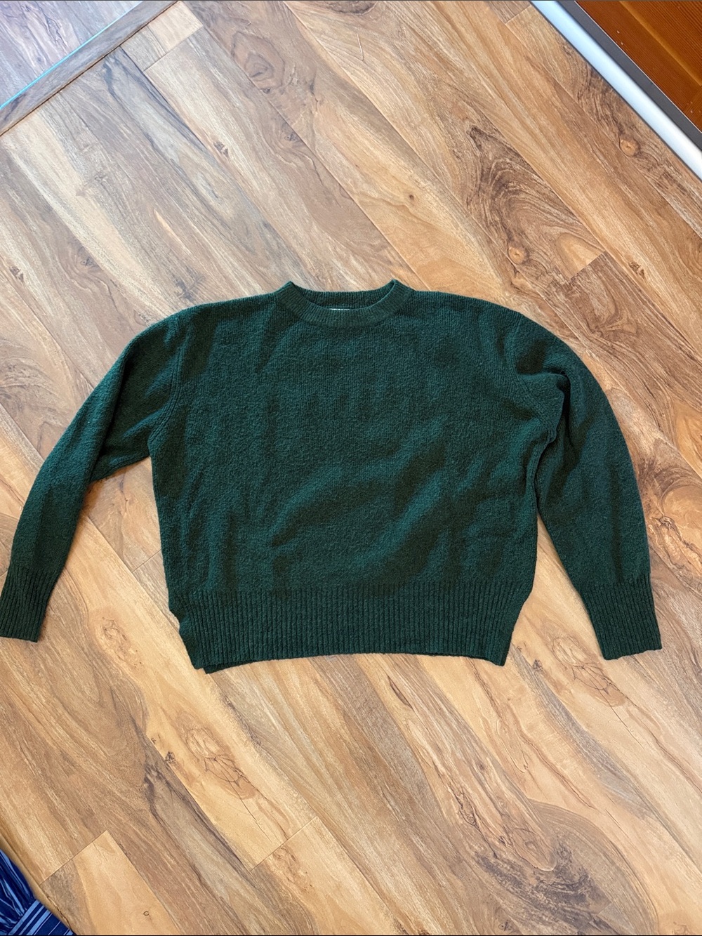 Topshop Dark Green Crewneck Sweater - Size 12